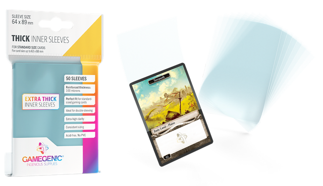 Gamegenic Thick Inner Card Sleeves: Clear (50ct)