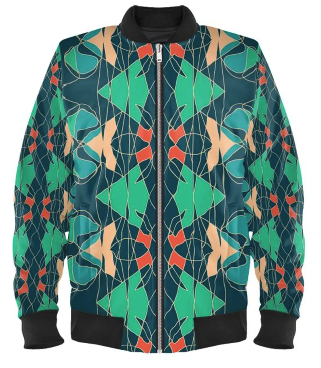 Bomber Nsikankenge en velours marbré