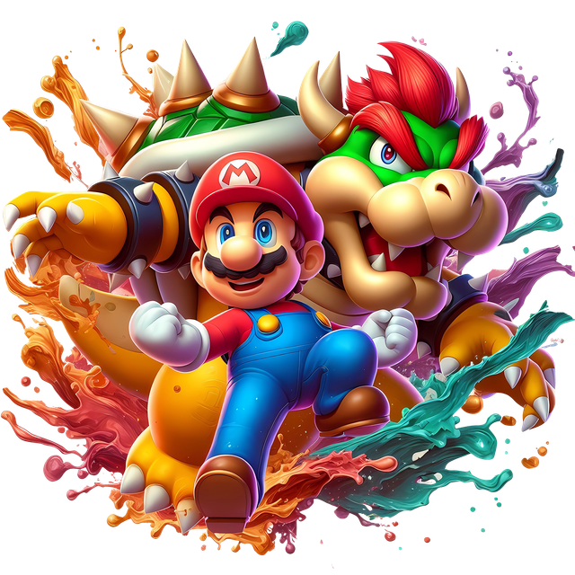 Mario &amp; Bowser DTF   