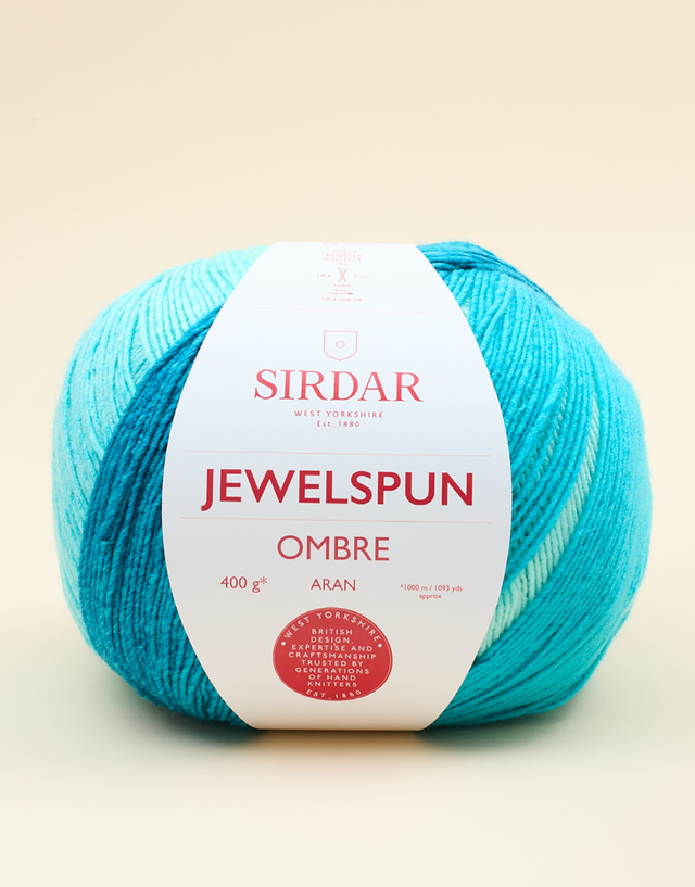 Jewelspun Ombre Aran Ocean Blue 