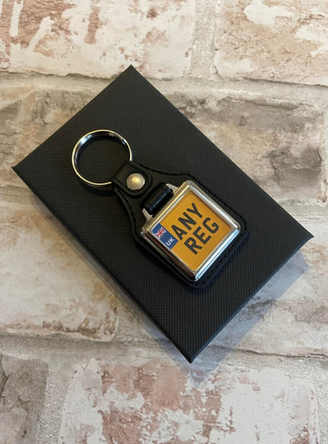 Personalised Registration Plate Keyring in Box