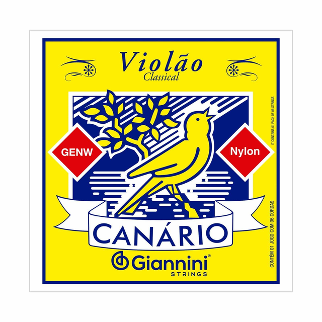 139 Encordoamento Violão Nylon GENW Giannini Canário Cód. 139