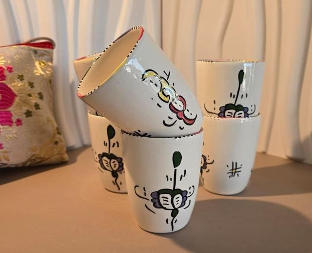 Grandes tasses LALLA en argile blanche fait main