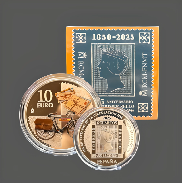 10€ - 175º Aniversario del Primer Sello de España. 2025