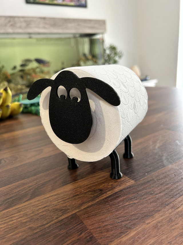 Sheep toilet roll stand - base and head supplied