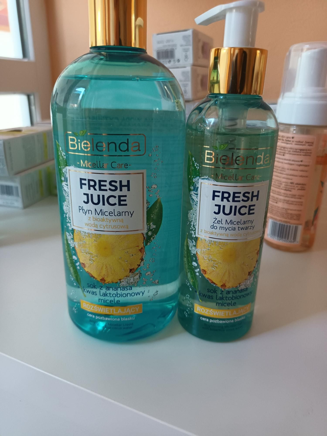 Set na odličovanie - micelárna voda + gél - ananásový, na pigmentácie - 500ml/190g