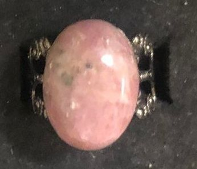 rhodonite (bague baroque noire) 