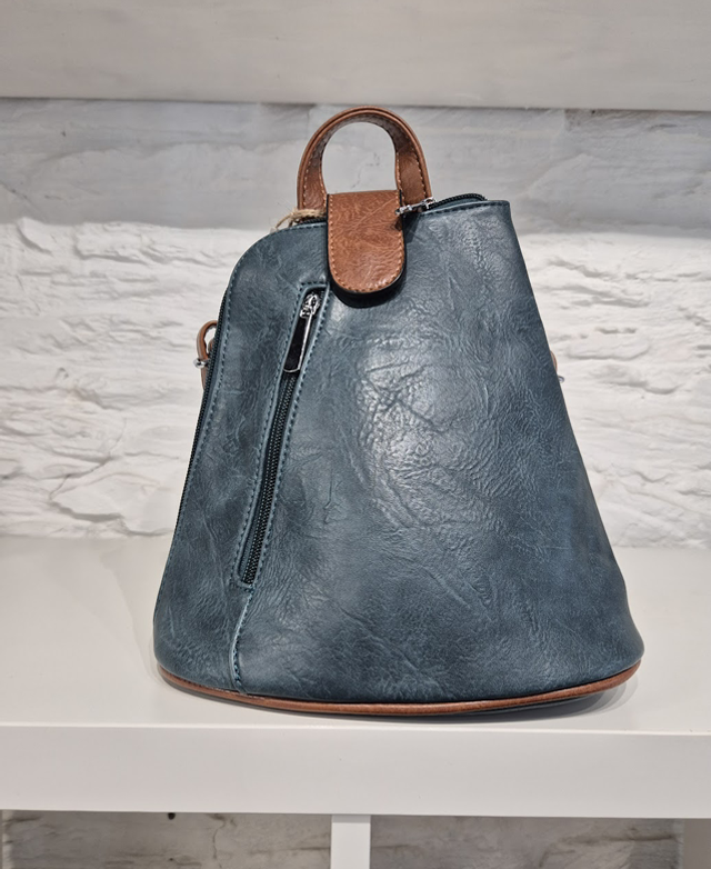 Convertible Backpack / Crossbody Bag with Adjustable Straps – Teal