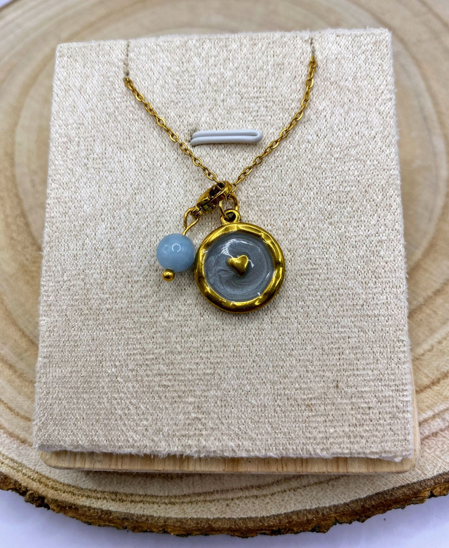 Collier Coeur d'Angelite 