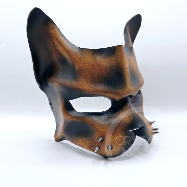 Canine leather mask