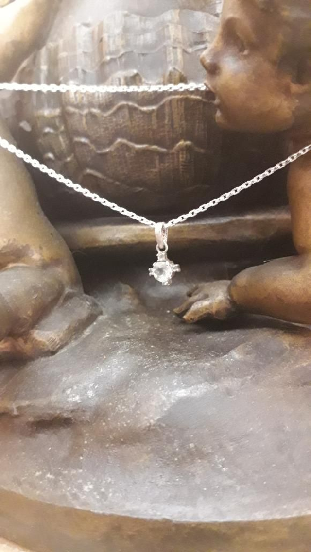 Pendentif aigue marine, argent 925