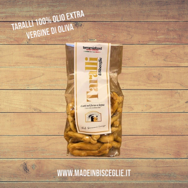 Taralli 100% olio EVO cotti in forno a legna - 340gr - Terramiafood