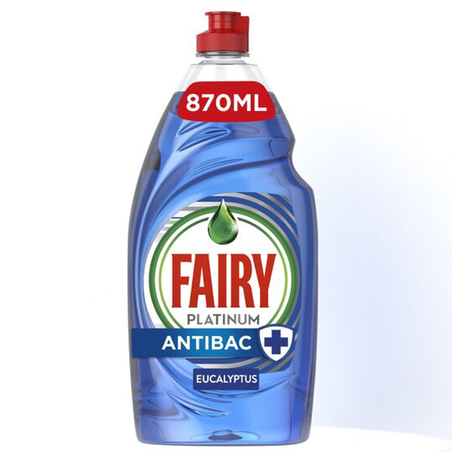 Fairy Anti-Bacterial Washing Up Liquid with Eucalyptus 870ml
