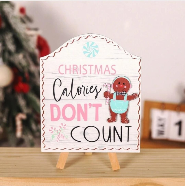 Christmas Calories Don&#039;t Count Sign