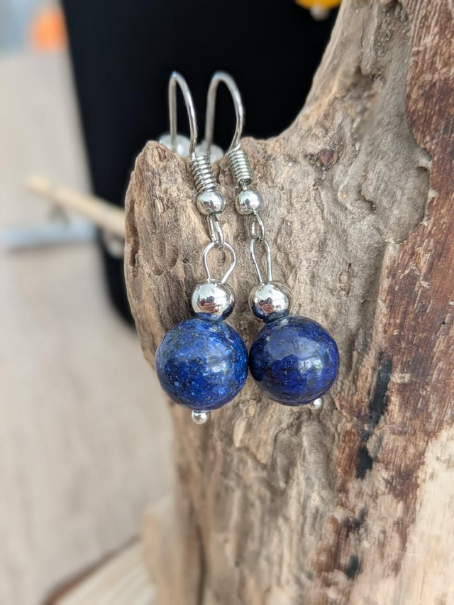 Boucles d'oreilles Lapiz Lasuli argent S925 