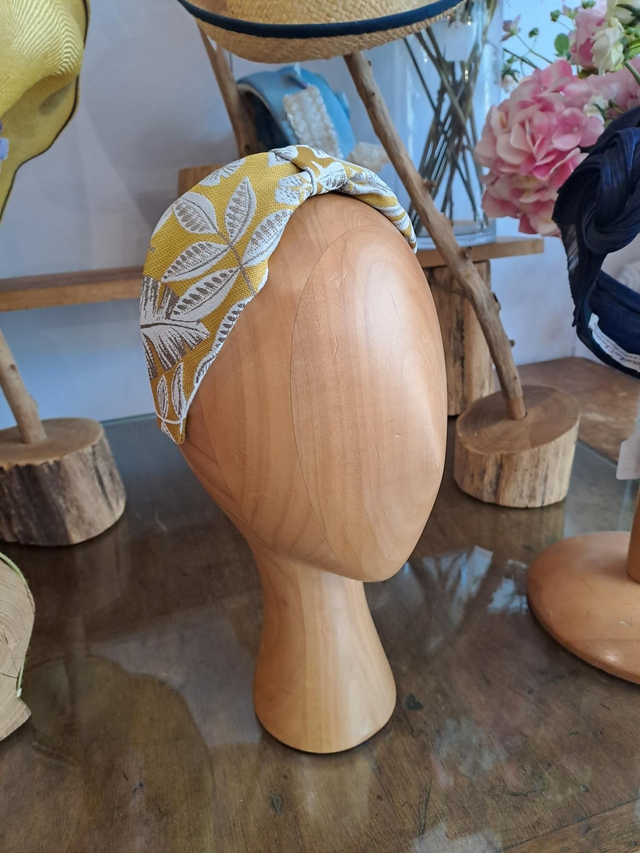 Serre-tête jacquard jaune or