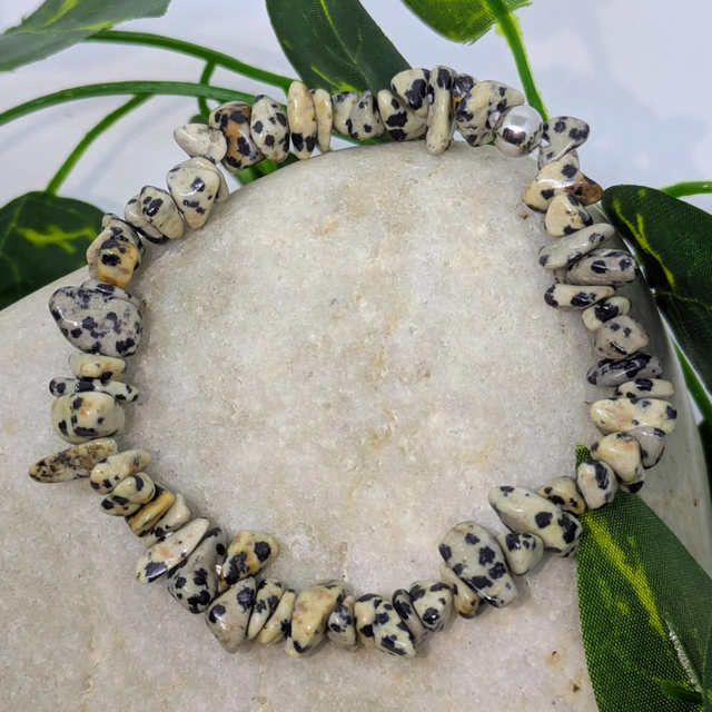 Bracelet &quot;Jaspe dalmatien&quot; baroque BR-208