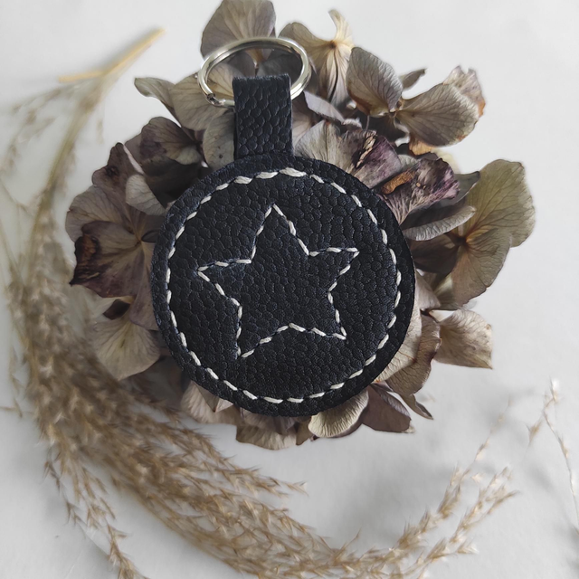 Porte clés Étoile en cuir 