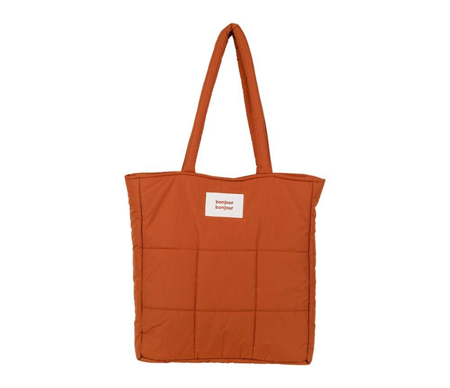 SAC TOTE BAG QUILTED TERRACOTTA