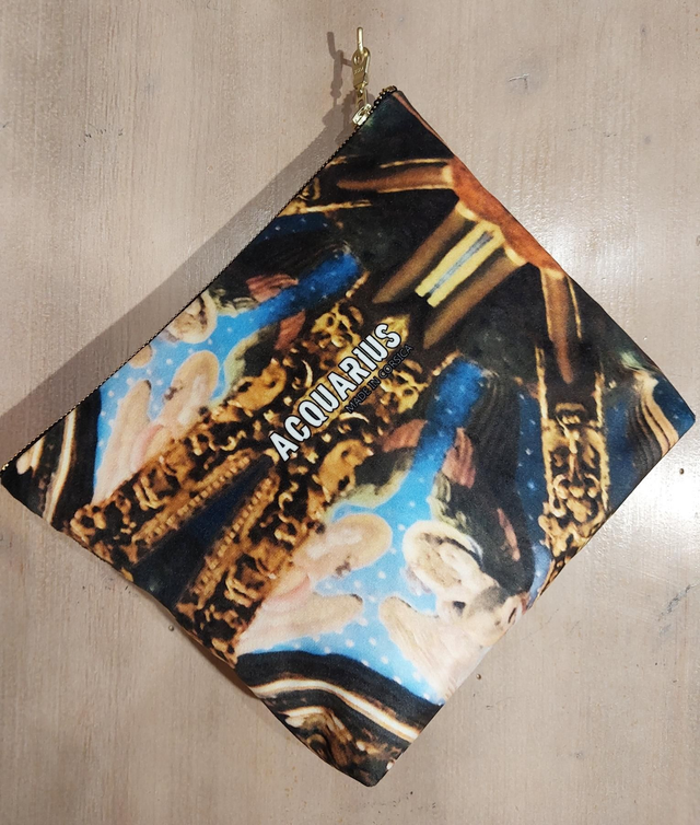 Valencia Voutes. Pochette et trousse en velours.