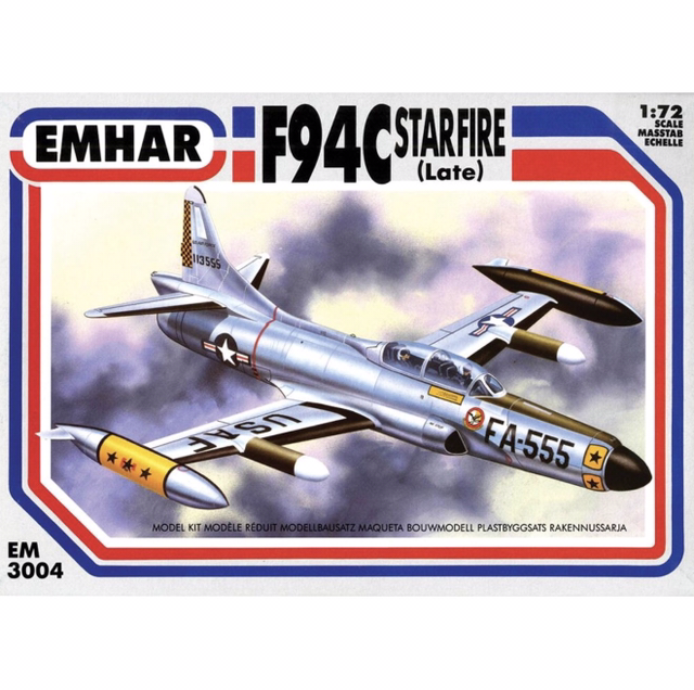 EMHAR PKEM3004 1:72 Scale US Air Force F-94C Starfire Late Jet Fighter Aircraft Kit