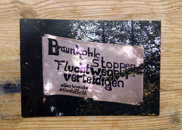 Postkarte - Hambi Banner