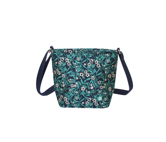 Earth Squared Jacquard Teal Bucket Bag 