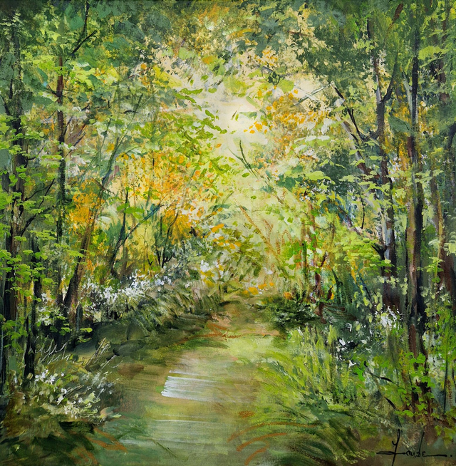 Between Leaves and Light / 50 x 50cm