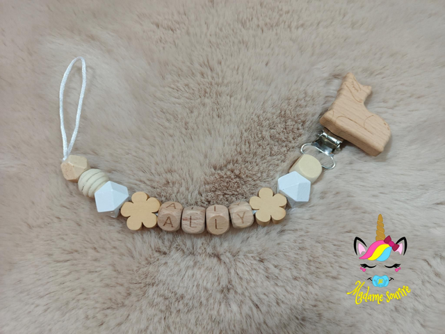 Attache tétine Bois