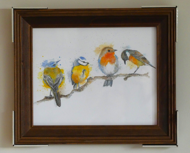 A Potpourri of Birds - Watercolour Print Framed