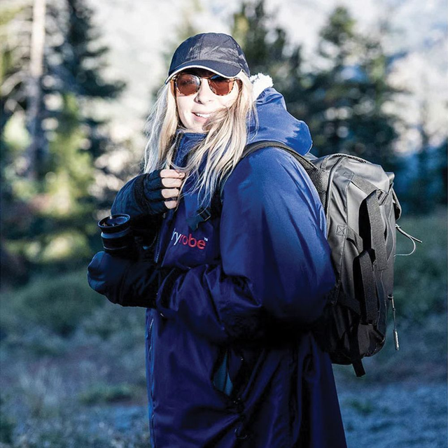 Dryrobe Navy Blue Grey - Long Sleeve Changing Robe