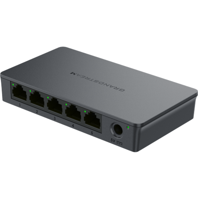GWN7700 UNMANAGED 5-PORT GBE SWITCH (PLASTIC CASE)