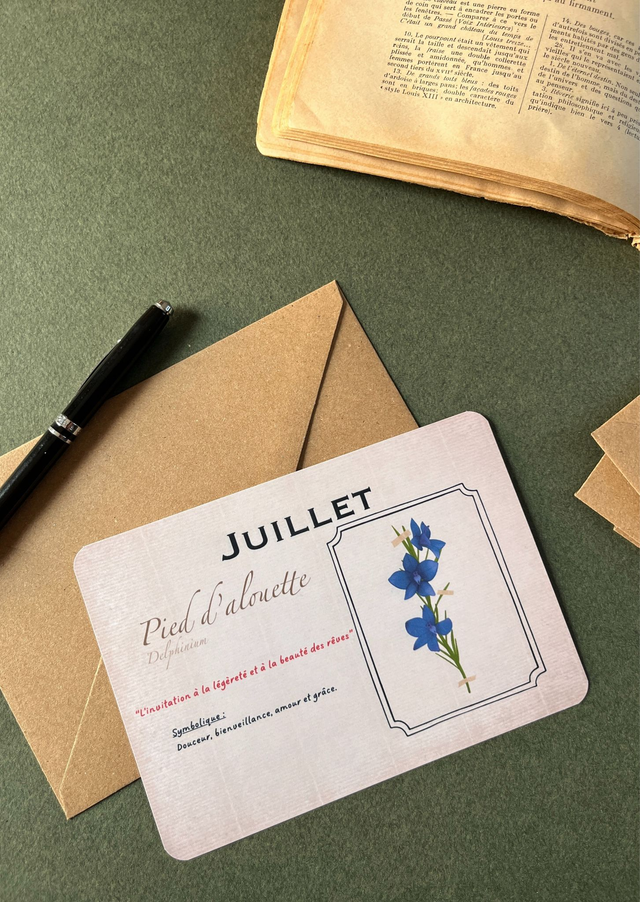 Carte 07. Juillet, le Pied d'alouette