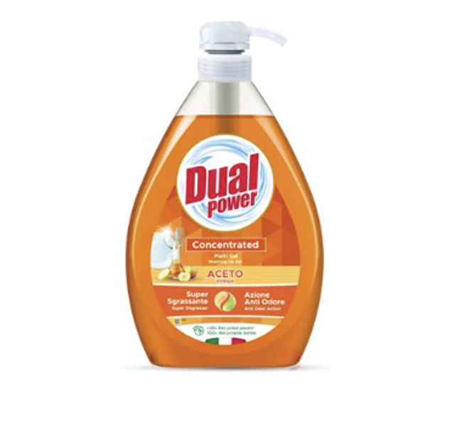 DUAL - Mosogatószer kímélő kézmosó és szagmentesítő 1 L - ecetes