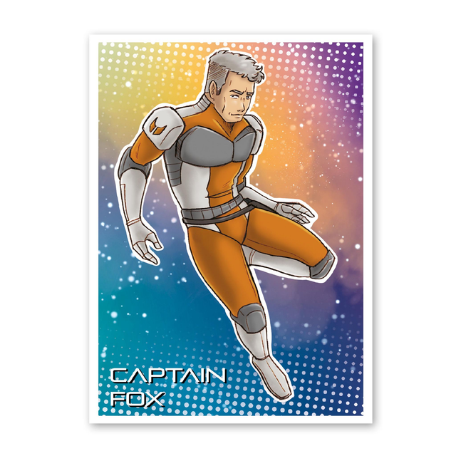 Sammelkarte - Captain Fox Colorful Space