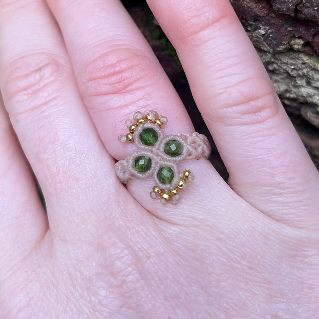 Bague « Pléioné » Dioptase (T.53-54)