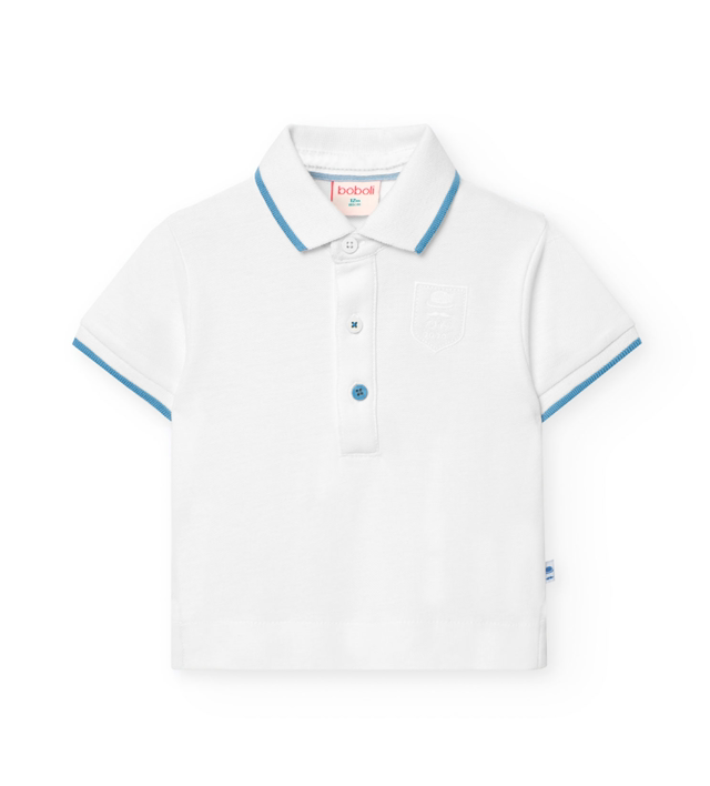 Boboli - polo Bianca dettagli azzurri