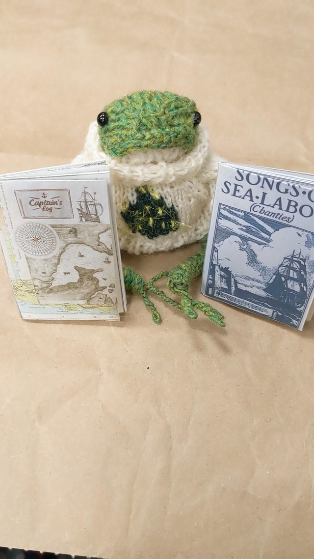 Miniature Captain’s Log & Sea Shanty Books for Capten Broga