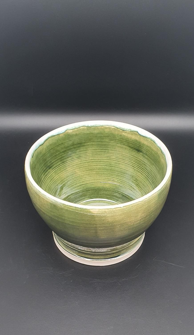 Bol En Faïence Vert Feuille 