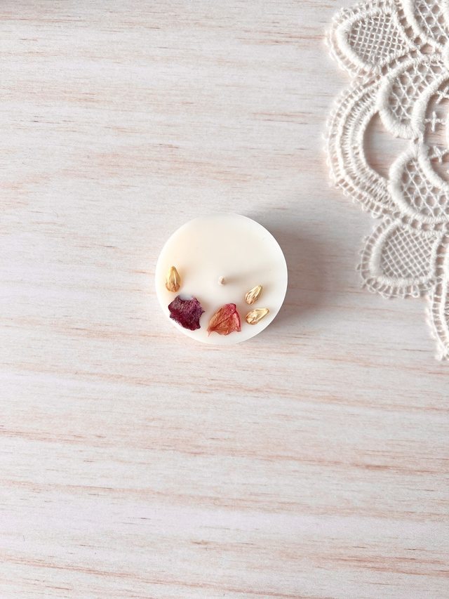 💜 Mini bougie fleurie - parfum Rose Ancienne (à l'unité)