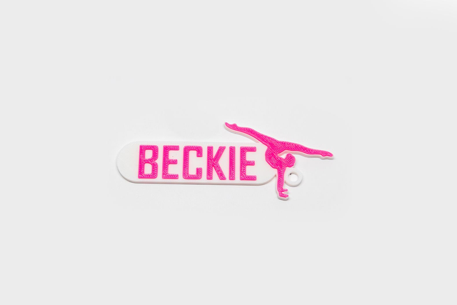 Gymnastics Keyring with Name