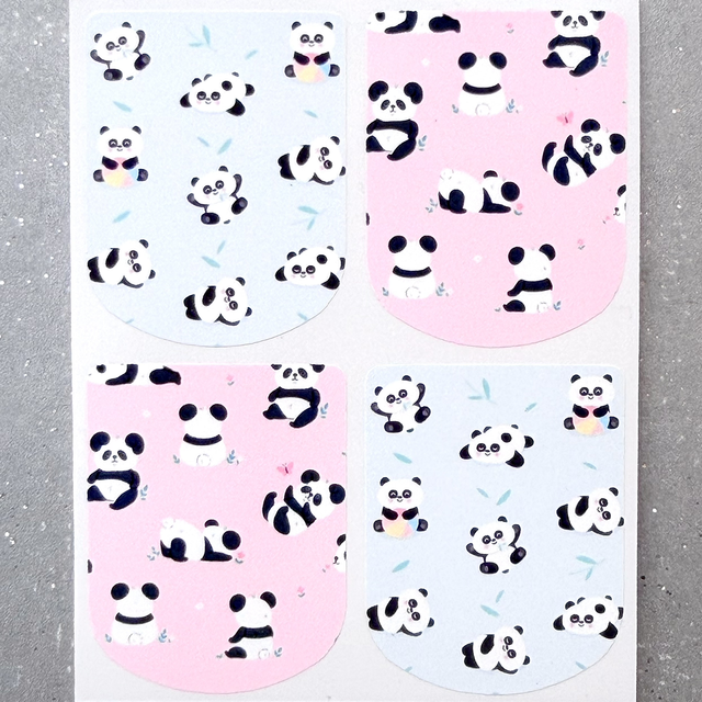 Panda Print Stickers (Set of 4)