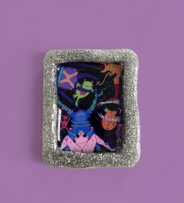 Queer handmade resin magnet 