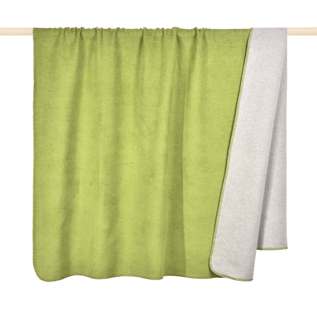 HOBART green Wolldecke