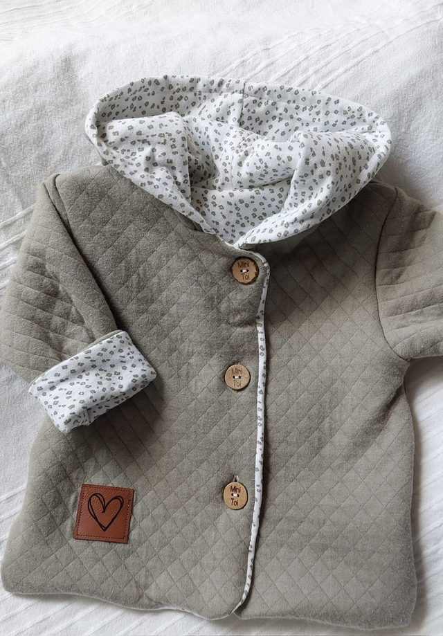 Veste sweat matelassé  68/74  &quot;Petit coeur&quot;  