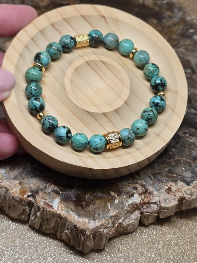Bracelet Turquoise d'Afrique en 0,8 cm