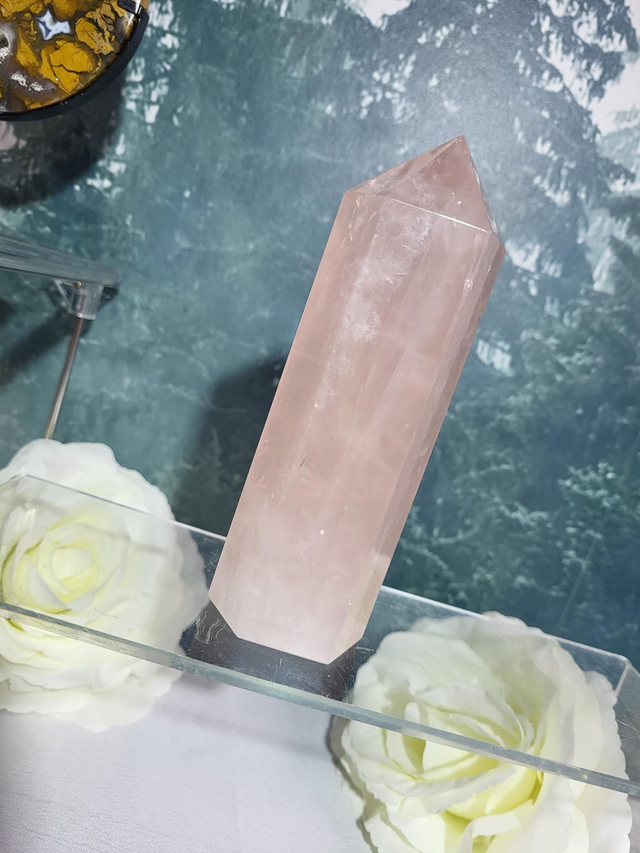 Rose quartz tower