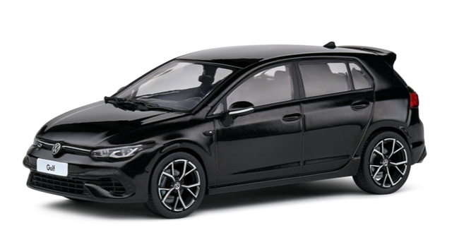 VW Golf VIII R Deep Black Pearl Solido 1:18