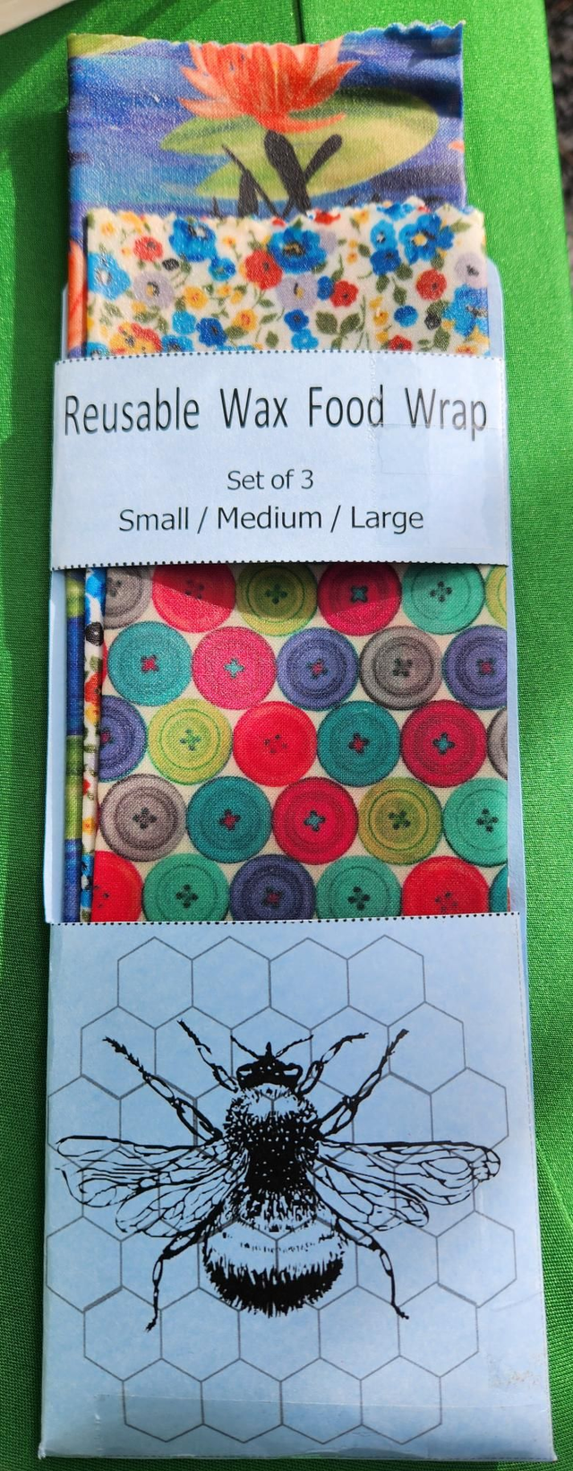 Beeswax Foodwraps - set of 3 (sml/med/large)