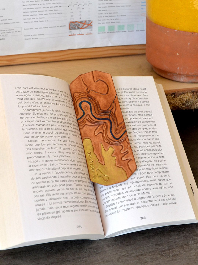 Marque-page "Gorges de l'Ardèche" - 10 / Du Cirque de la Madeleine aux Remparts du Garn (cordon en option)